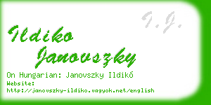 ildiko janovszky business card